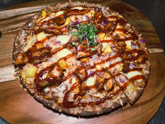 BBQ Chicken Pizza.